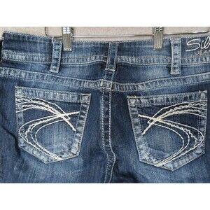 Silver Jeans Womens 32 x 32 Blue Suki Boot Cut Low Rise Cotton Stretch Denim